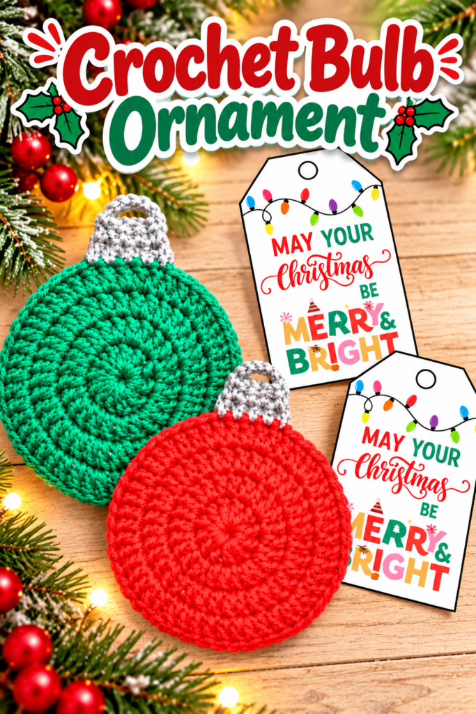 How to Crochet a Bulb Ornament