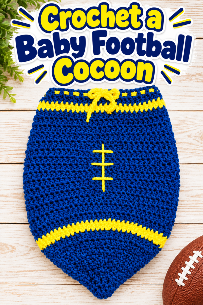 How to Crochet a Baby Football Cocoon