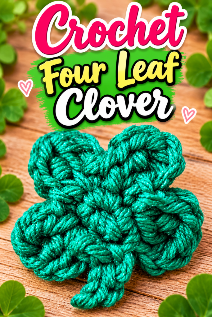 How to Crochet a Four-Leaf Clover