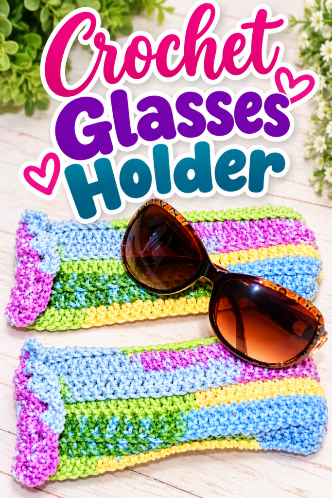 crochet glasses holder
