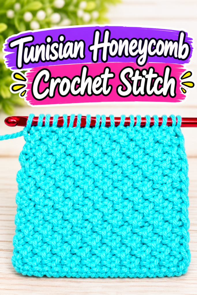 How to Crochet a Tunisian Honeycomb Stitch Scarf