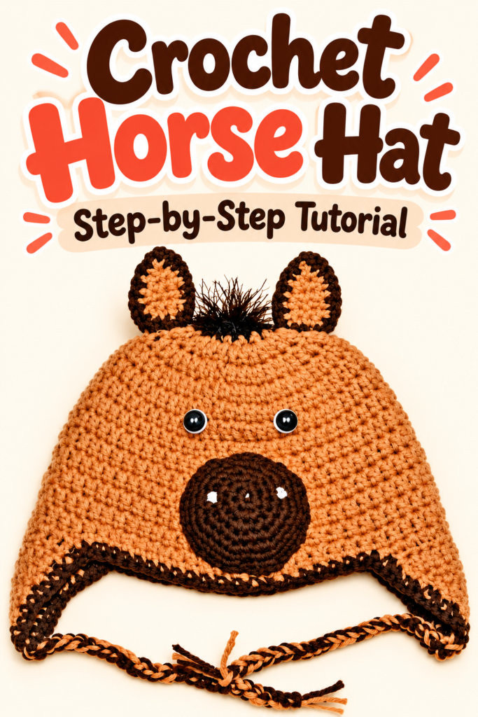 How to Crochet a Fun Horse Earflap Hat