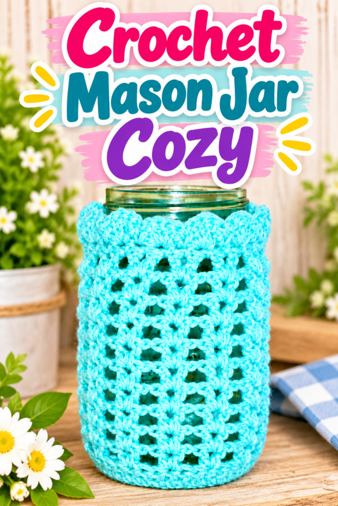 How to Crochet a Mason Jar Cozy