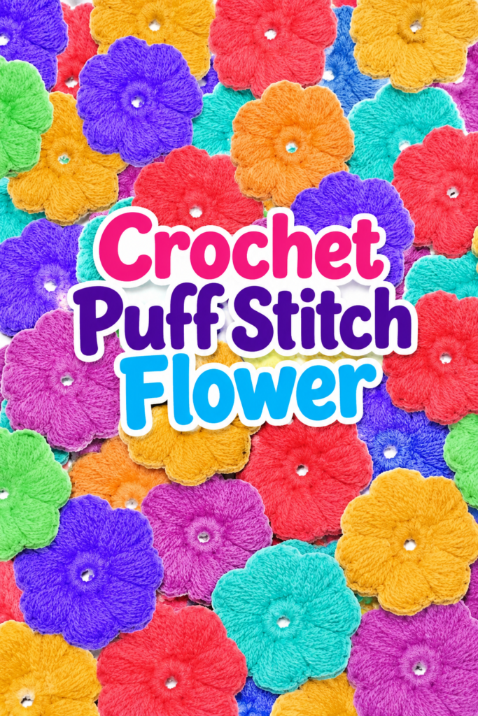 How to Crochet Puff Stitch Flower