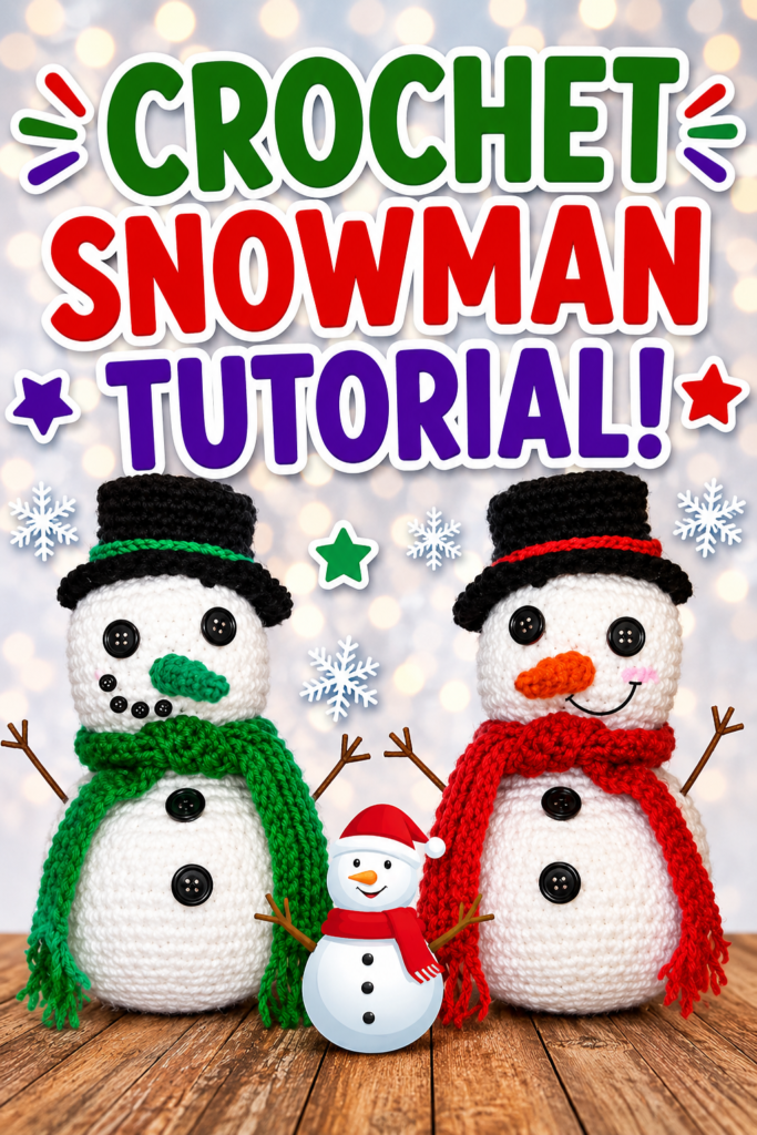 How to Crochet a Snowman