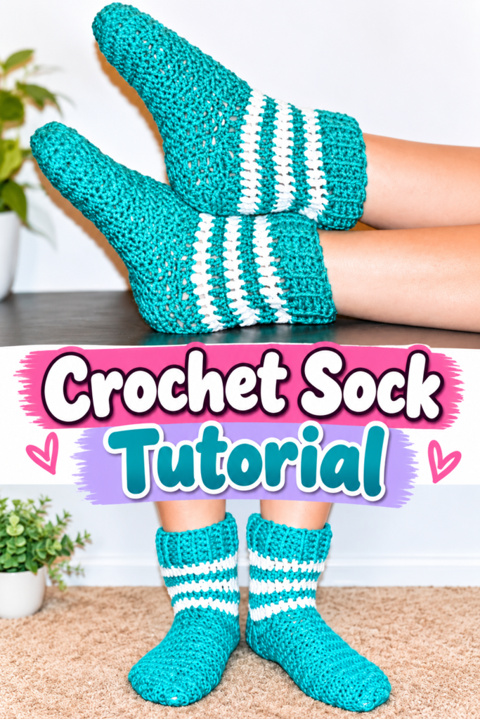 How to Crochet Striped Socks