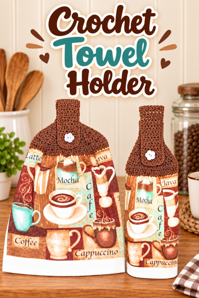 crochet towel topper