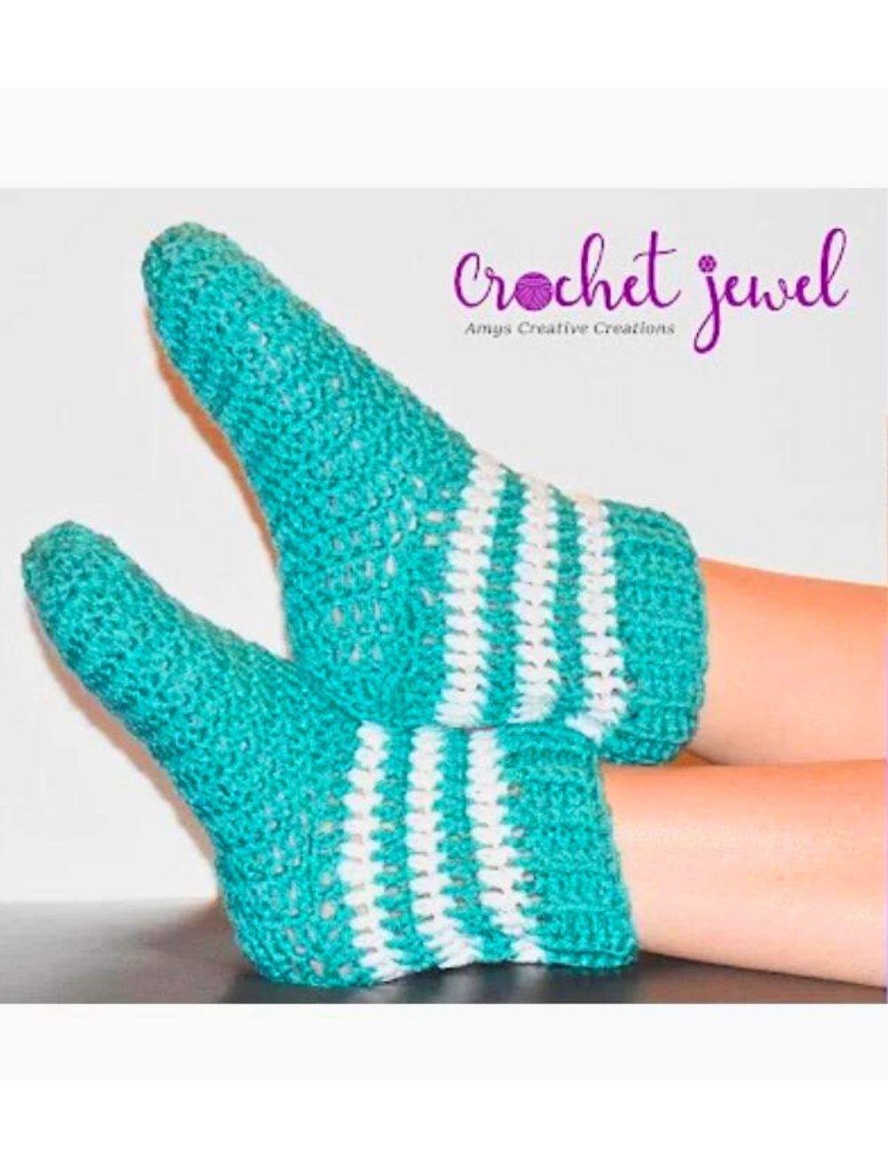 crochet striped socks