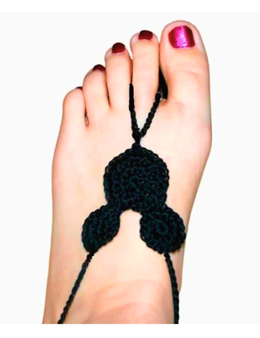 crochet mickey mouse sandal 