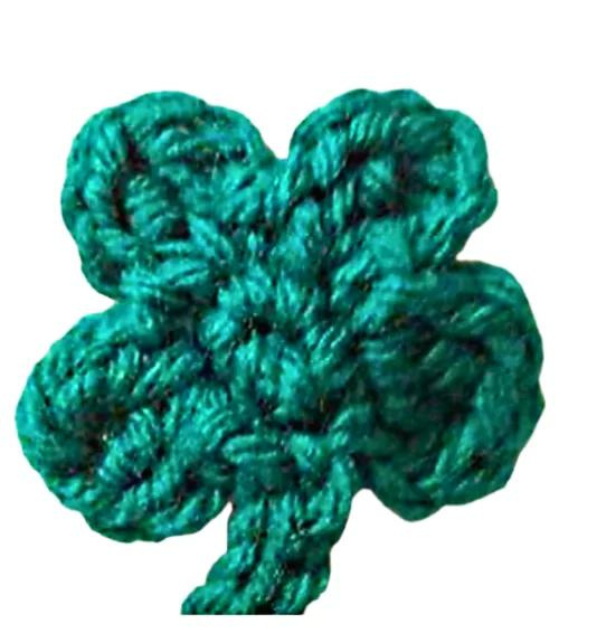 crochet four leaf clover 