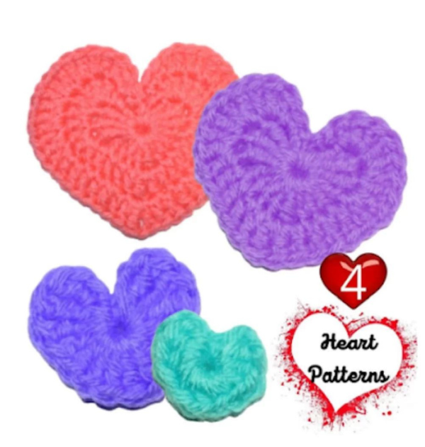 crochet hearts 