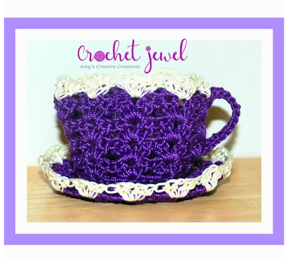 crochet tea cup