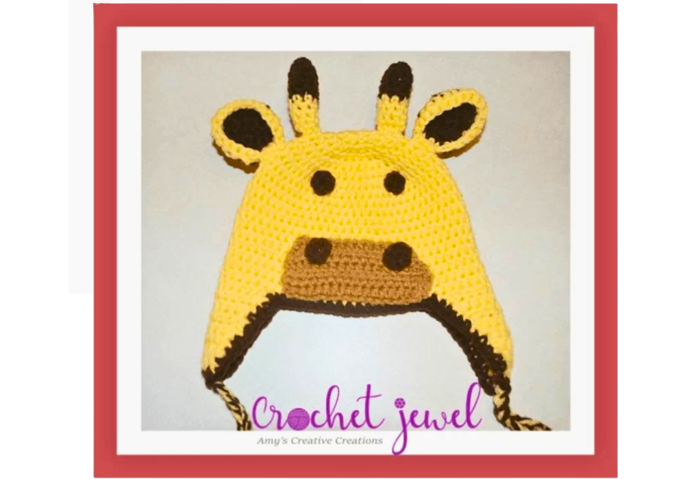 crochet giraffe hat 