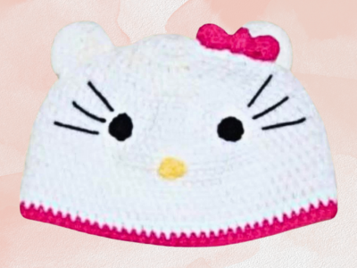 crochet hello kitty hat