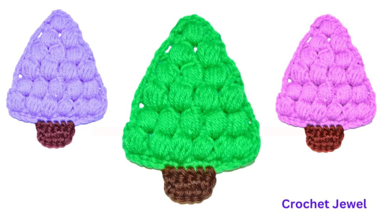 crochet puff stitch tree 