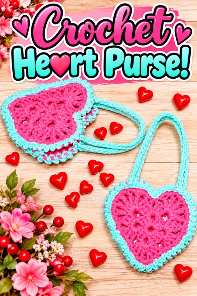 How to Crochet a Heart Purse