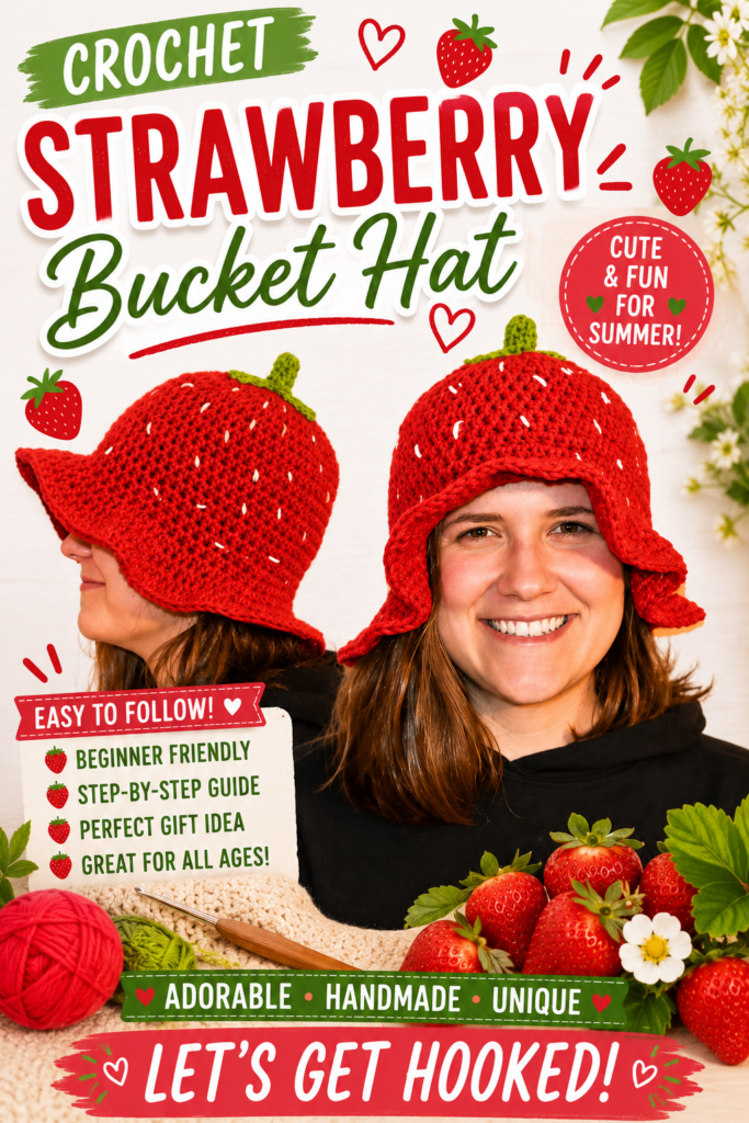 How to Crochet a Strawberry Hat
