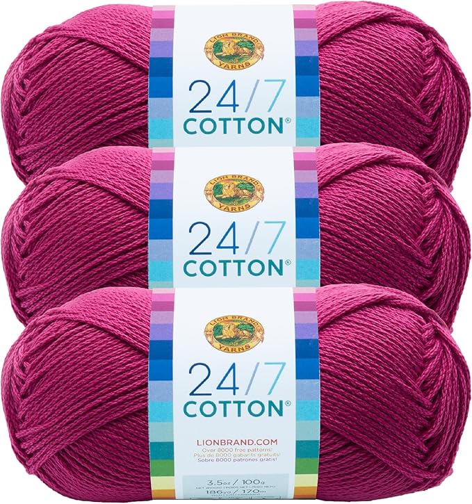 Lion Brand Yarn, 24/7 Cotton Yarn