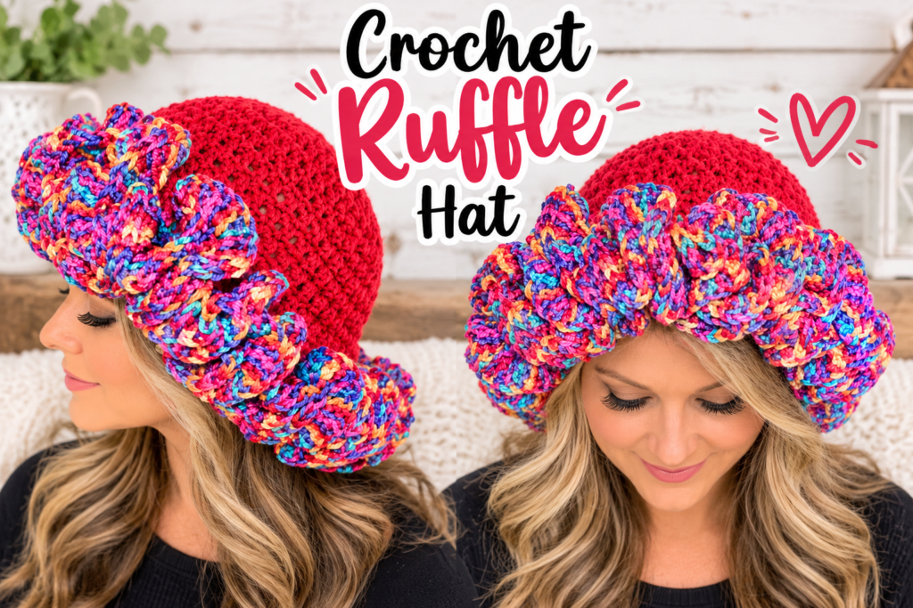 How to Crochet a Ruffle Hat