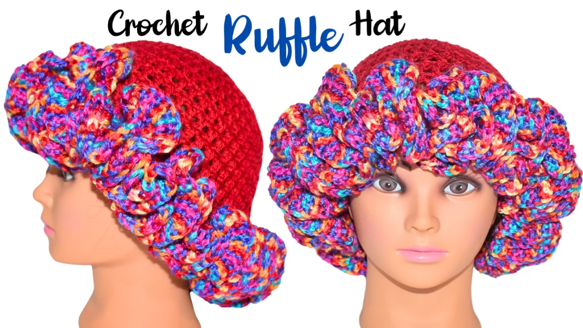 crochet ruffle hat