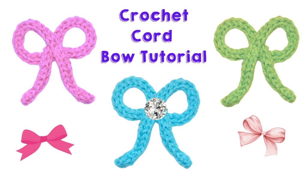 crochet cord bow