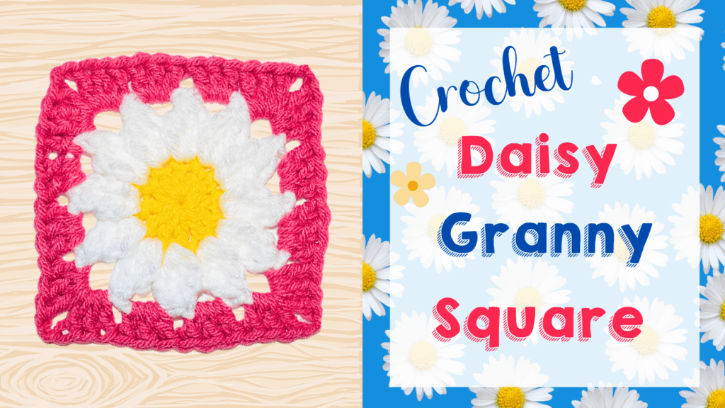 crochet daisy granny square 