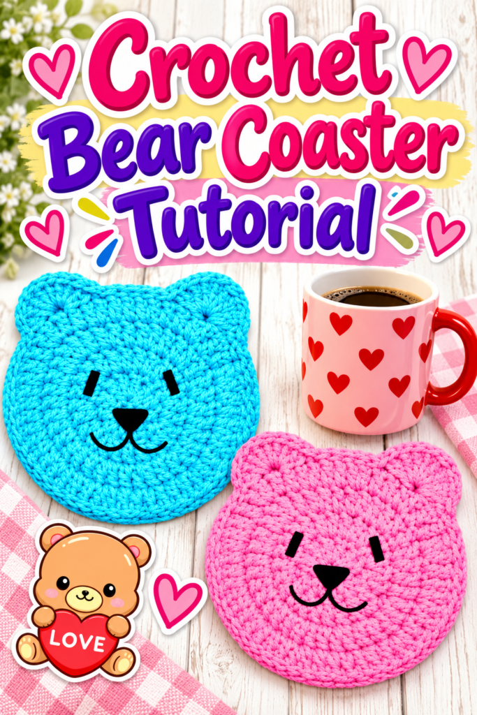 Crochet Bear Coaster