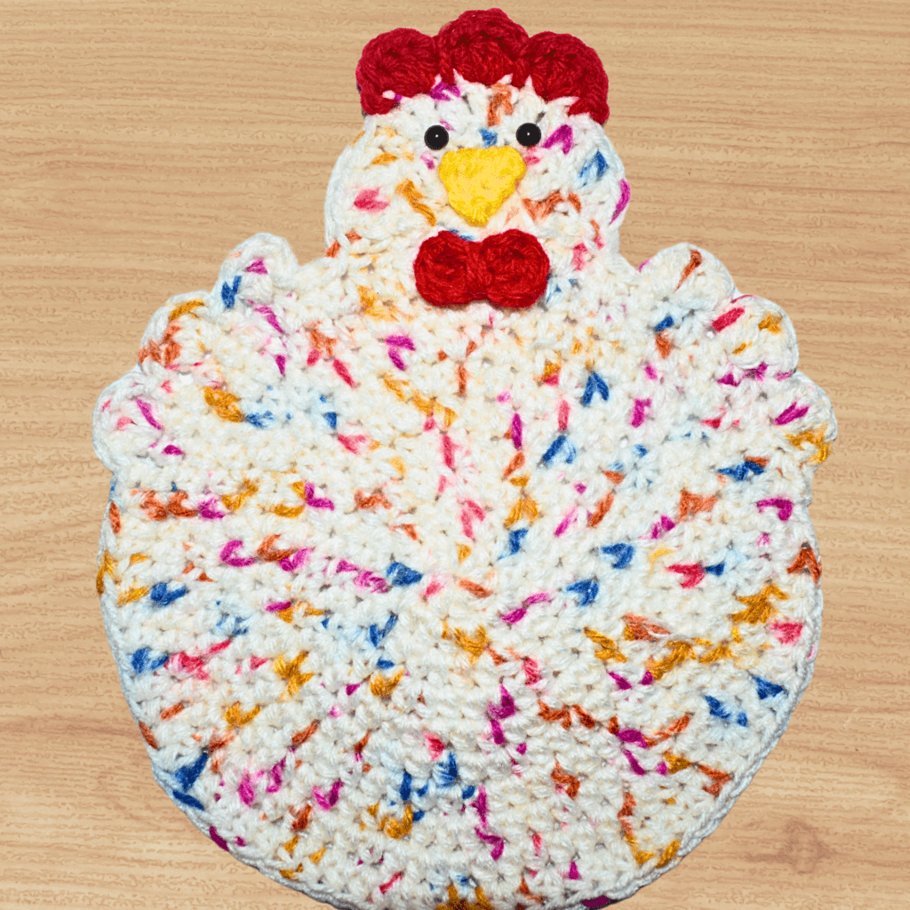 crochet chicken potholder