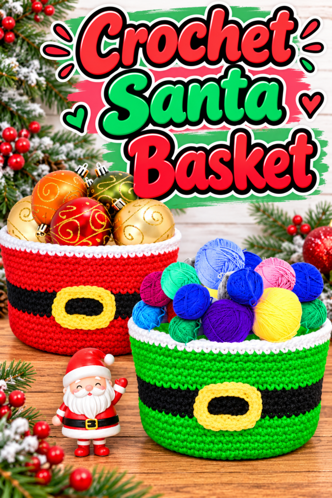 Crochet Santa Basket
