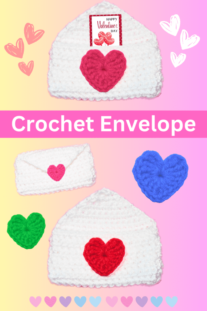 crochet valentine envelope