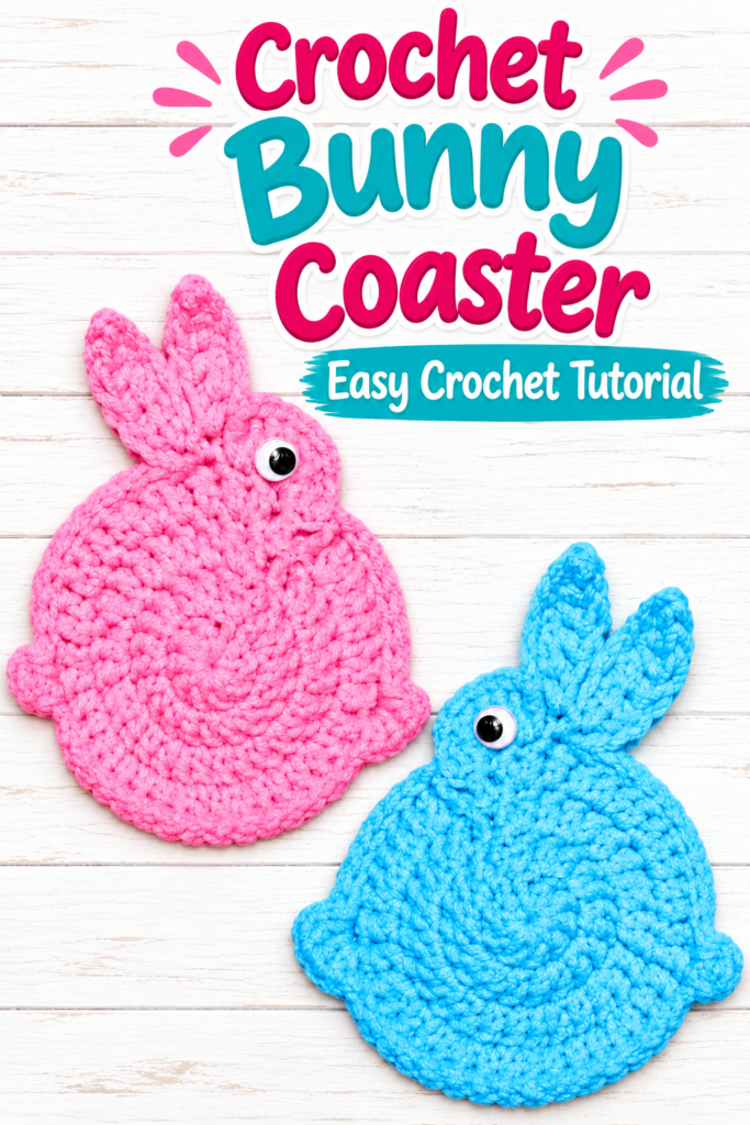 Crochet Easter Bunny Coaster