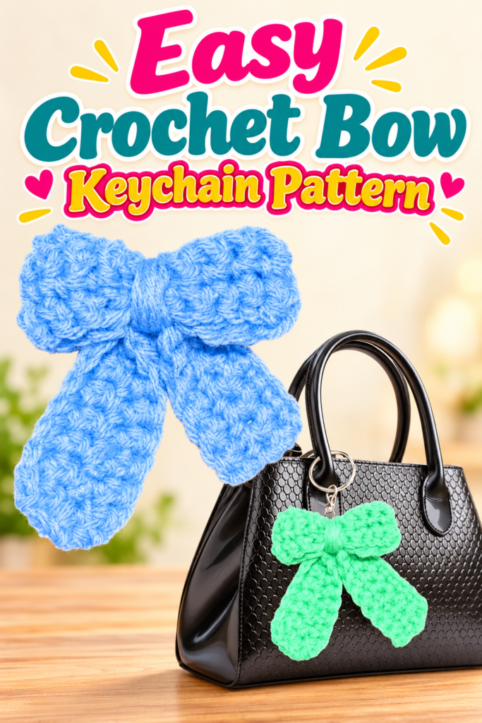Crochet Bow Keychain