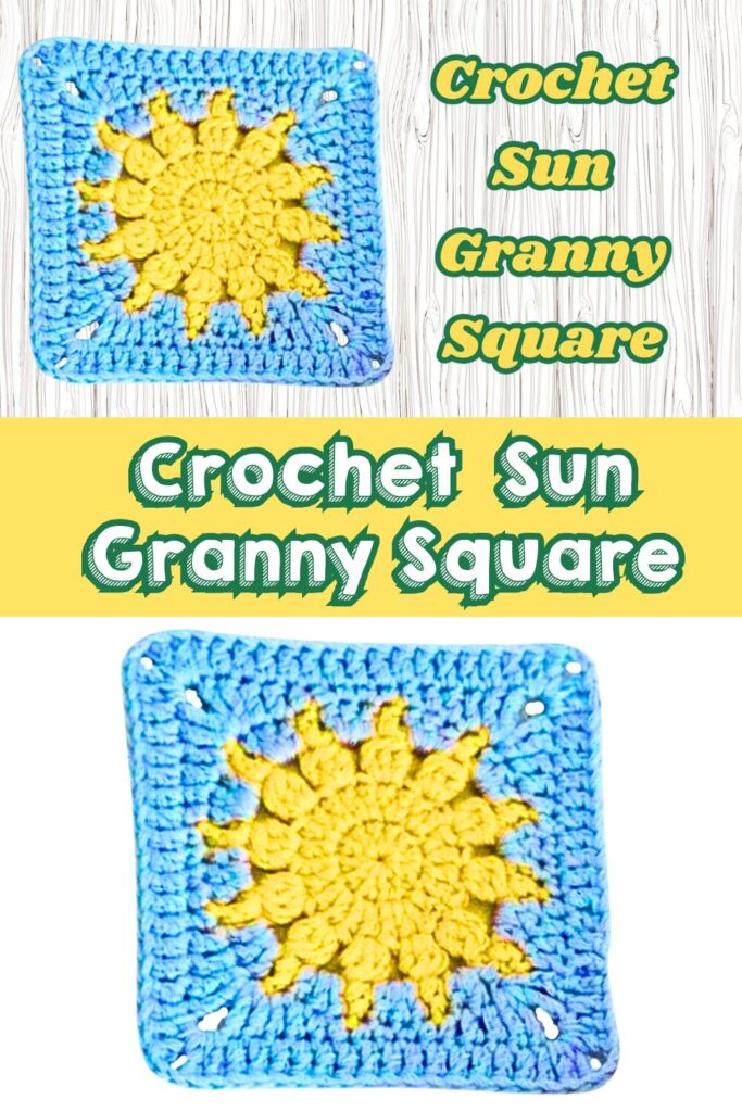 crochet sun granny square