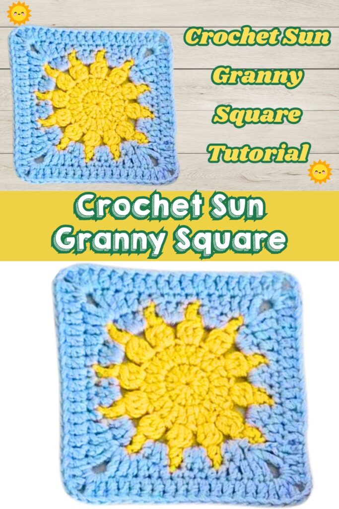 crochet sun granny square
