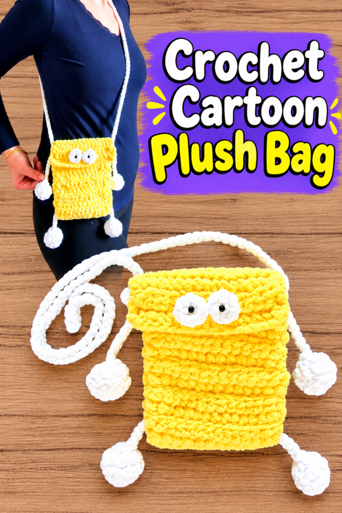 Crochet Plush Cartoon Purse Bag 
