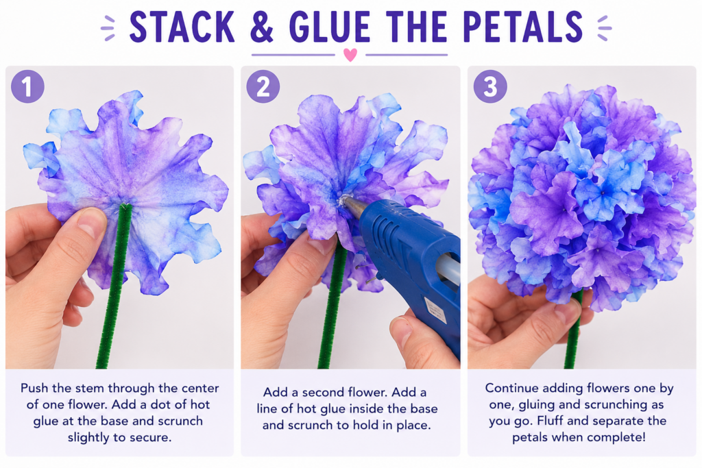 DIY Coffee Filter Hydrangeas