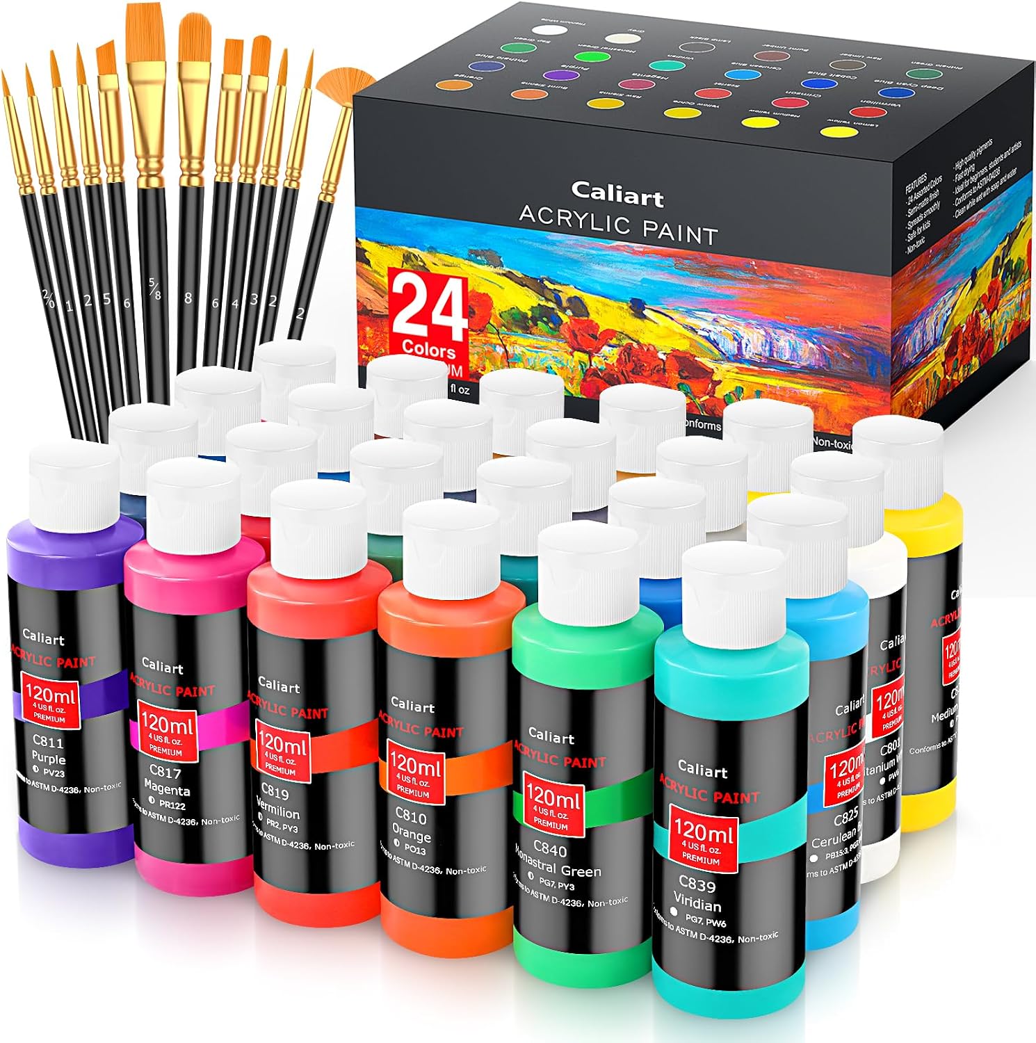 Acrylic Paint Set of 24 Colors